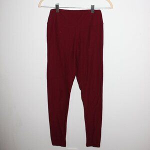 Maroon Leggings Womens Soft Size S